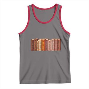 African American Teachers Gift Tank Top Black History Leaders Book TS12 Deep Heather Red Print Your Wear