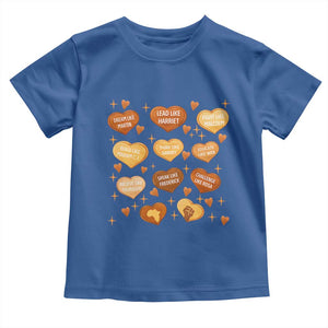 Black History Leaders Toddler T Shirt African American Teachers Pride TS12 Royal Blue Print Your Wear