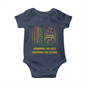 Black History Leaders Book Baby Onesie African American History For Teachers TS12 Navy Print Your Wear