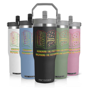 Black History Leaders Book Flip Straw Tumbler African American History For Teachers TS12 Print Your Wear