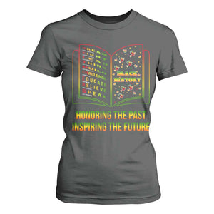 Black History Leaders Book T Shirt For Women African American History For Teachers TS12 Dark Heather Print Your Wear