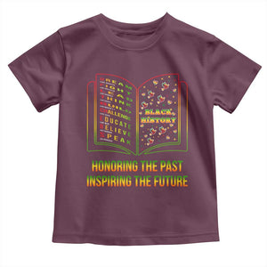 Black History Leaders Book Toddler T Shirt African American History For Teachers TS12 Maroon Print Your Wear