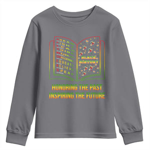 Black History Leaders Book Youth Sweatshirt African American History For Teachers TS12 Charcoal Print Your Wear