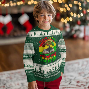 Black History Honoring The Past Inspiring The Future Ugly Christmas Sweater African American Pride TS12 Forest Green Beige Print Your Wear