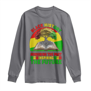Black History Honoring The Past Inspiring The Future Long Sleeve Shirt African American Pride TS12 Charcoal Print Your Wear