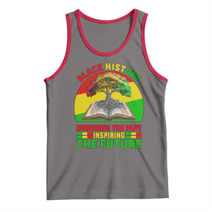 Black History Honoring The Past Inspiring The Future Tank Top African American Pride TS12 Deep Heather Red Print Your Wear