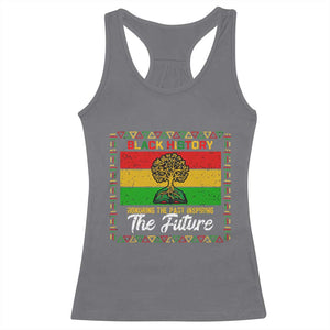 Black History Month Racerback Tank Top Honoring The Past Inspiring The Future TS12 Charcoal Print Your Wear