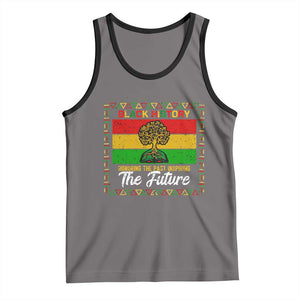 Black History Month Tank Top Honoring The Past Inspiring The Future TS12 Deep Heather Black Print Your Wear