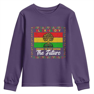 Black History Month Youth Sweatshirt Honoring The Past Inspiring The Future TS12 Purple Print Your Wear