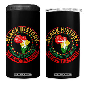 Inspiring The Future Honoring The Past 4 in 1 Can Cooler Tumbler African American Heritage TS12 One Size: 16 oz Black Print Your Wear
