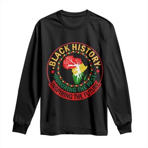 Inspiring The Future Honoring The Past Long Sleeve Shirt African American Heritage TS12 Black Print Your Wear