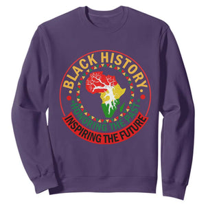 Inspiring The Future Honoring The Past Sweatshirt African American Heritage TS12 Purple Print Your Wear