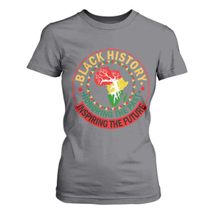 Inspiring The Future Honoring The Past T Shirt For Women African American Heritage TS12 Charcoal Print Your Wear