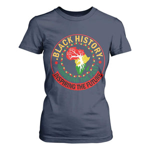 Inspiring The Future Honoring The Past T Shirt For Women African American Heritage TS12 Navy Print Your Wear