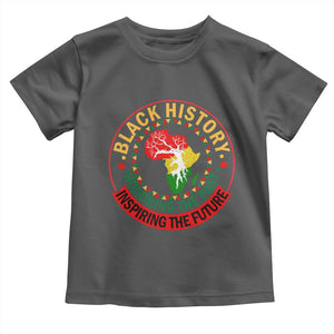 Inspiring The Future Honoring The Past Toddler T Shirt African American Heritage TS12 Dark Heather Print Your Wear