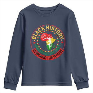 Inspiring The Future Honoring The Past Youth Sweatshirt African American Heritage TS12 Navy Print Your Wear