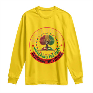 Black History Month Quote Long Sleeve Shirt Honoring The Past Inspiring The Future Gift TS12 Daisy Print Your Wear