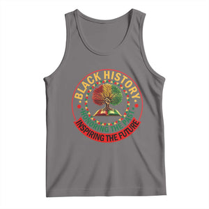 Black History Month Quote Tank Top Honoring The Past Inspiring The Future Gift TS12 Deep Heather Print Your Wear