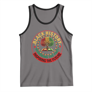 Black History Month Quote Tank Top Honoring The Past Inspiring The Future Gift TS12 Deep Heather Black Print Your Wear