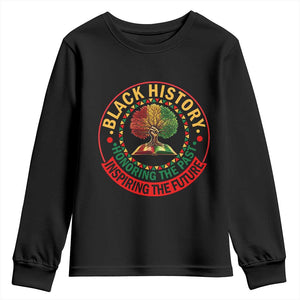 Black History Month Quote Youth Sweatshirt Honoring The Past Inspiring The Future Gift TS12 Black Print Your Wear