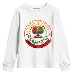 Black History Month Quote Youth Sweatshirt Honoring The Past Inspiring The Future Gift TS12 White Print Your Wear