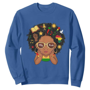 My Roots Black History Culture Pride Sweatshirt African American Heritage TS12 Royal Blue Print Your Wear