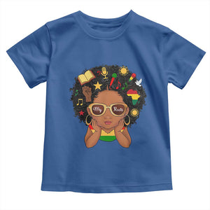 My Roots Black History Culture Pride Toddler T Shirt African American Heritage TS12 Royal Blue Print Your Wear