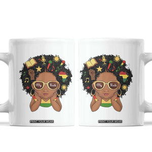 My Roots Black History Culture Pride Coffee Mug African American Heritage TS12 White Print Your Wear