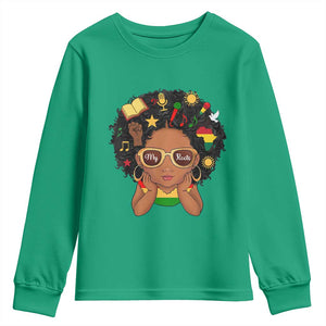 My Roots Black History Culture Pride Youth Sweatshirt African American Heritage TS12 Irish Green Print Your Wear