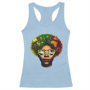 Black History Month Racerback Tank Top My Roots African American Pride Gift TS12 Light Blue Print Your Wear