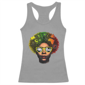 Black History Month Racerback Tank Top My Roots African American Pride Gift TS12 Sport Gray Print Your Wear