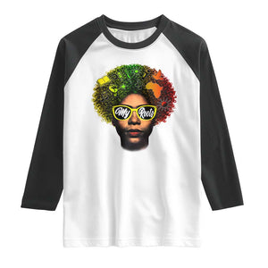 Black History Month Raglan Shirt My Roots African American Pride Gift TS12 White Black Print Your Wear