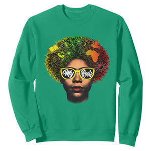Black History Month Sweatshirt My Roots African American Pride Gift TS12 Irish Green Print Your Wear