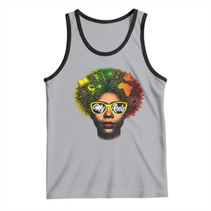 Black History Month Tank Top My Roots African American Pride Gift TS12 Athletic Heather Black Print Your Wear