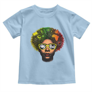 Black History Month Toddler T Shirt My Roots African American Pride Gift TS12 Light Blue Print Your Wear