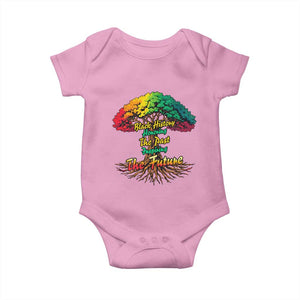 Black History Month Quote Baby Onesie Inspiring The Future Honoring The Past TS12 Light Pink Print Your Wear