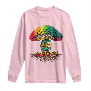 Black History Month Quote Long Sleeve Shirt Inspiring The Future Honoring The Past TS12 Light Pink Print Your Wear