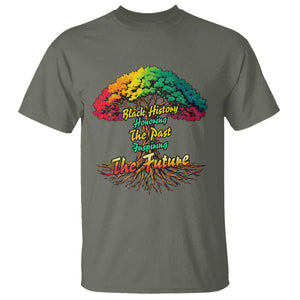 Black History Month Quote T Shirt Inspiring The Future Honoring The Past TS12 Military Green Print Your Wear