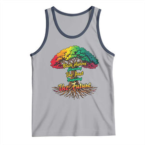 Black History Month Quote Tank Top Inspiring The Future Honoring The Past TS12 Athletic Heather Navy Print Your Wear