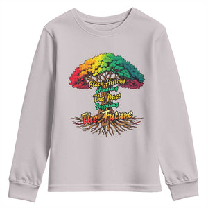 Black History Month Quote Youth Sweatshirt Inspiring The Future Honoring The Past TS12 Ice Gray Print Your Wear