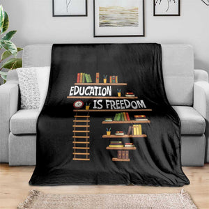 Education Is Freedom Throw Blanket African American History Africa Map Books TS12 Print Your Wear
