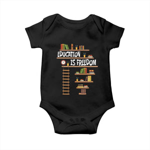 Education Is Freedom Baby Onesie African American History Africa Map Books TS12 Black Print Your Wear