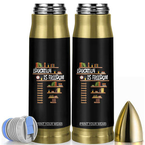 Education Is Freedom Bullet Tumbler African American History Africa Map Books TS12 Black Print Your Wear