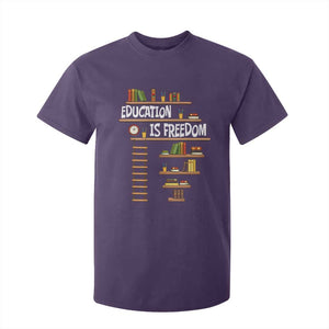 Education Is Freedom T Shirt For Kid African American History Africa Map Books TS12 Purple Print Your Wear