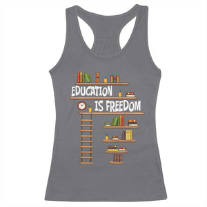 Education Is Freedom Racerback Tank Top African American History Africa Map Books TS12 Charcoal Print Your Wear