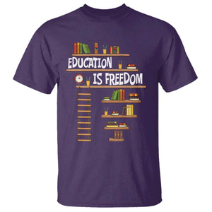 Education Is Freedom T Shirt African American History Africa Map Books TS12 Purple Print Your Wear