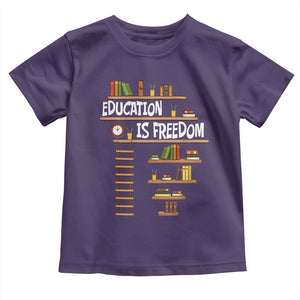 Education Is Freedom Toddler T Shirt African American History Africa Map Books TS12 Purple Print Your Wear