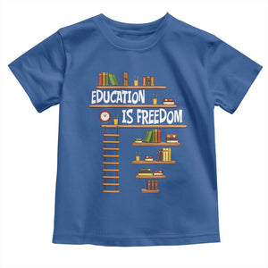 Education Is Freedom Toddler T Shirt African American History Africa Map Books TS12 Royal Blue Print Your Wear