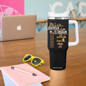 Education Is Freedom Tumbler With Handle African American History Africa Map Books TS12 Print Your Wear