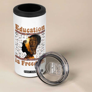 Education Is Freedom 4 in 1 Can Cooler Tumbler Black History Women Teacher Gift TS12 Print Your Wear